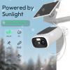 3pc 2.4G/5G WiFi Cameras for Home Security with Double Solar Panels, 2K Solar Security Cameras Wireless Outdoor, Color Night Vision , 2-Way Talk, Spotlight, Siren,IP66, Cloud/SD, AI Detection, W/Alexa view 2