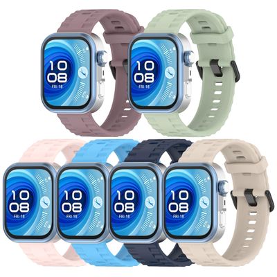 6 Pack Silicone Sport Bands for HUAWEI Watch FIT 4 Pro Wristband for Women Men,Waterproof Soft Silicone Strap Waterproof Wristband for HUAWEI Watch FIT 4 Pro Smart Watch Accessories, Multicolor Selection (6Pack-1)