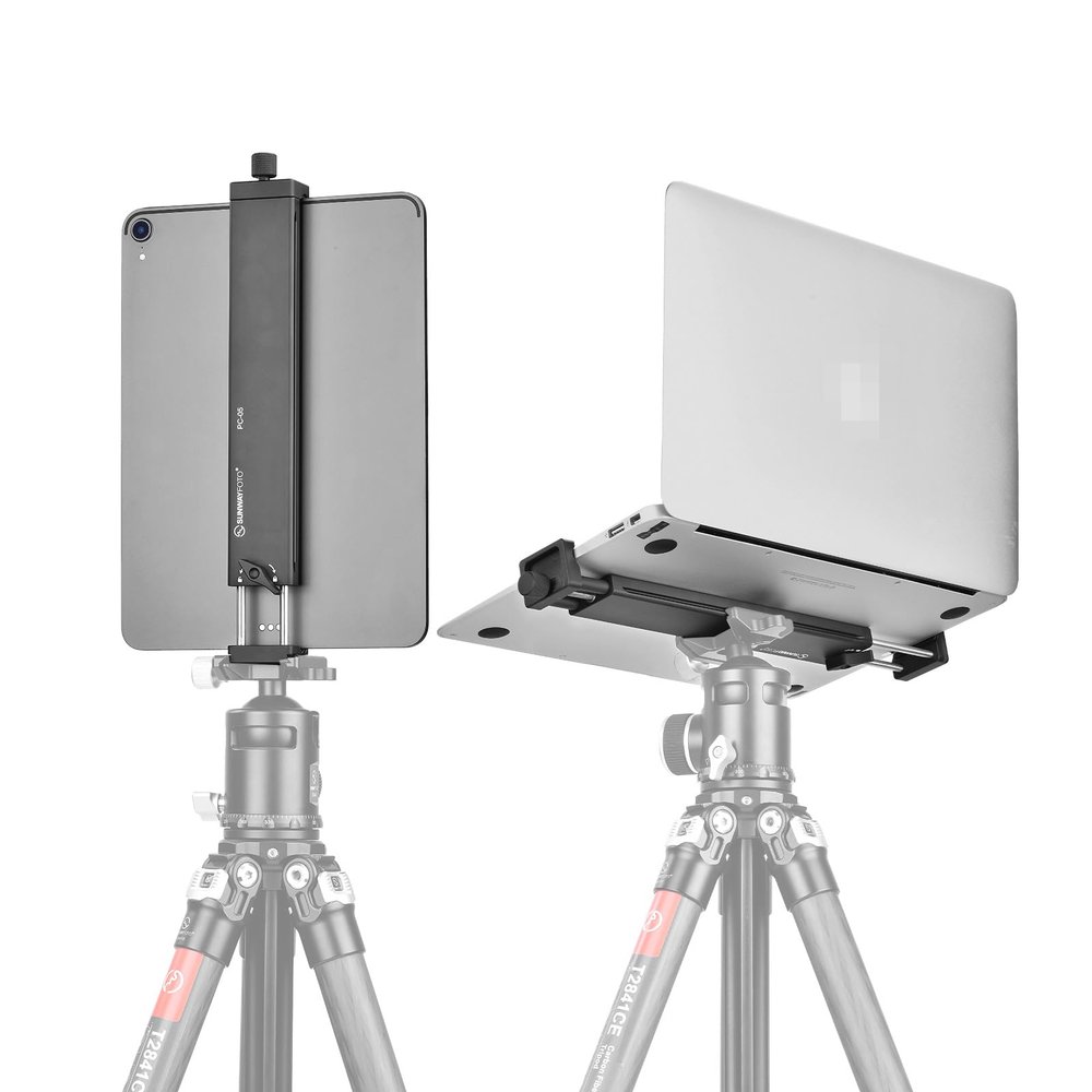 SUNWAY PC-05 Universal Big Laptop Stand for Arca Swiss Tripod, Laptop Holder for MacBook pro, Tablet Mount for Pad, Tripod Pad Adapter
