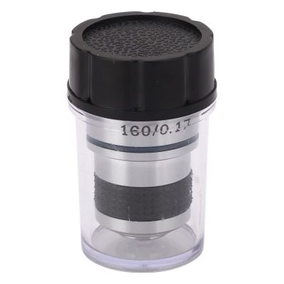 185 Microscope Achromatic Lens, 60X High Refractive Index 185 Achromatic Objective Lens Optical Glass Brighter Imaging for Laboratories