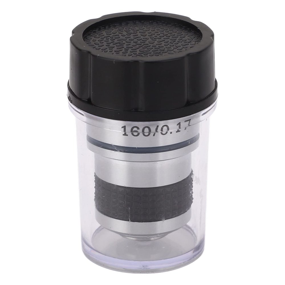 185 Microscope Achromatic Lens, 60X High Refractive Index 185 Achromatic Objective Lens Optical Glass Brighter Imaging for Laboratories