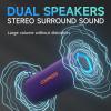 Portable Bluetooth Speaker, Wireless Bluetooth Speaker with Clear Loud Stereo Sound, IPX5 Waterproof Speakers with RGB Lights, BT5.3, Long Playtime, TWS Pairing for Home Outdoor Party Beach Travel view 3