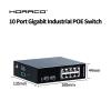 10-Port Gigabit Industrial POE Switch 1000Base-T DIN Rail Wall-Mounted Network Ethernet Switch DC48-55V IEEE 802.3af/at view 2