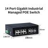 14-Port Industrial Managed POE Switch, 1000Base-T DIN Rail Network Ethernet Switch with 2.5G SFP Port L2 Web Management view 2