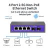 2.5Gbps Ethernet Switch 4-Port 2500Mbps Network Switch 2-Port 10G SFP+ Slot Home Lab Hub Internet Splitter and Play(EU Plug) view 2