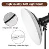 2 Packs Light Diffuser Cover 22 Inches/ 55 cm Beauty Dish Diffuser Sock Soft White Standard Cloth Diffusers for Flash Speedlight, Strobe Light, Monolight Reflector, Fits Portrait, Fashion Photography view 3