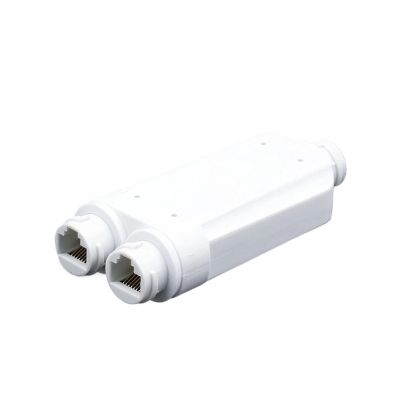 2-Port Waterproof POE Repeater IP66 10/100Mbps 1 to 2 PoE Extender with IEEE802.3af/at 48V Outdoor POE Switch Camera