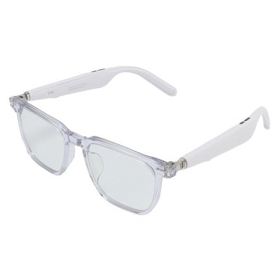 AI Translation Smart Glasses Bluetooth for Men Women, 100 Language Real Time Translation, Sunglasses with Speaker for Travel, Meeting (White)