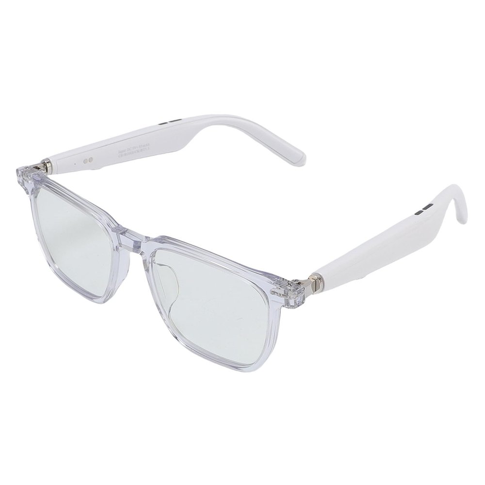 AI Translation Smart Glasses Bluetooth for Men Women, 100 Language Real Time Translation, Sunglasses with Speaker for Travel, Meeting (White)