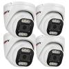MWRCTV 4K Security Audio Dome Camera 8MP (2160P) Smart Dual Light PoE Turret AI Human Detection 2.8mm 106 Wide Angle Lens Color Night Vision Built-in Mic IP67 Waterproof Compatible with NVR(4pcs) view 1