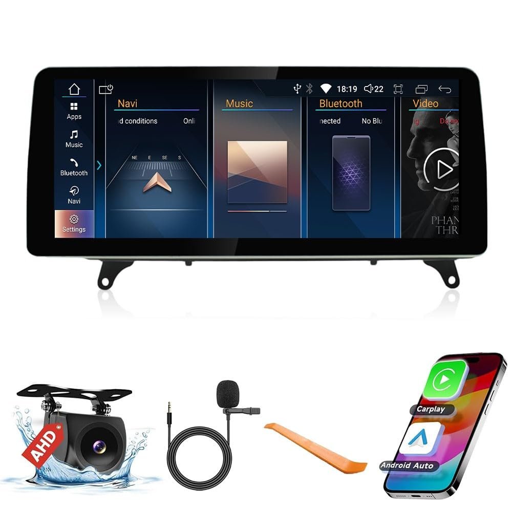 for BMW X5 X6 E70 E71 2010-2013 12.3" Octa Core 8G+128G Car CarPlay Android Auto Navigation Android Stereo GPS Radio Display IPS Touchscreen Headunit Tablet Media Player