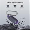 for PLAUD NotePin AI/NotePin S Voice Recorder Case Cover,Clear Soft TPU Protective Case Cover with Keychain & Lanyard,Full Protective Case -Purple view 2