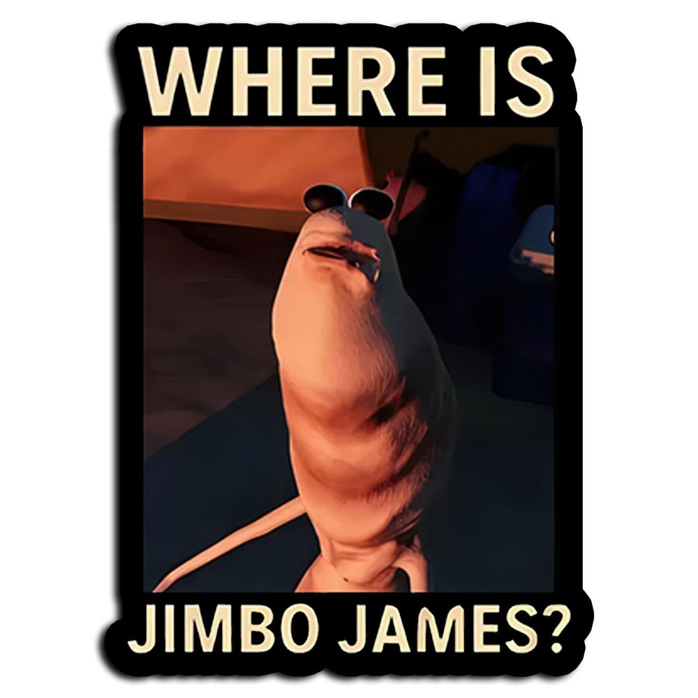 (3PCS) Marcus The Worm Where is Jimbo James Meme Stickers for Men Women, Sticker for Cars, Laptop, Scrapbook, and Water Bottles, Made in The USA, Waterproof 3 Inches to 10 Inches