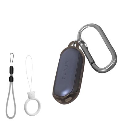 for PLAUD NotePin AI/NotePin S Voice Recorder Case Cover,Clear Soft TPU Protective Case Cover with Keychain & Lanyard,Full Protective Case -Gray