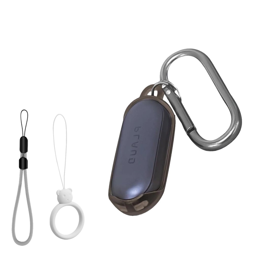 for PLAUD NotePin AI/NotePin S Voice Recorder Case Cover,Clear Soft TPU Protective Case Cover with Keychain & Lanyard,Full Protective Case -Gray