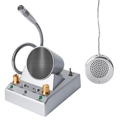 Bank Counter Window Intercom, Anti-Interference Dual-Way Intercommunication Microphone Talk,for Window Intercom