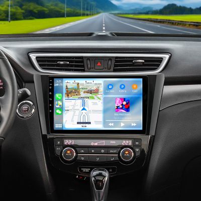 10" Car Radio Stereo for Nissan Rogue/X-Trail/Qashqai 2014-2019 with Wireless CarPlay & Android Auto, Android 13 Radio for Nissan Qashqai 2017-2019 Support GPS Bluetooth WiFi FM Backup Camera