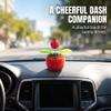 Red Seven-Starred Ladybug Solar Dancing Car Dashboard Decorations, Funny Solar Powered Dancing Flower Pot Car Ornaments Flower Swinging Funny Gifts for Car Dashboard Office Desk Decoration (Ladybug) view 4
