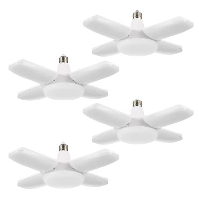 YWD 4 Pack LED Garage Light fo Motion Sensor, E26/E27 Screw-in Ceiling Mount LED Motion Activated Light for Garage/Shop/Porch - 60W 6000LM 6500K