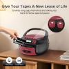 Kuephom Boombox CD Cassette Player Combo: Stereo Sound AM FM Radio with Bluetooth and Remote - AUX/USB MP3/Tape Recording/Sleep Timer/Earphone Jack - DC/AC Powered for Home,Outdoor view 4