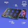 NGS Hero Stand Laptop Cooling Dock, 6 Quiet Fans, LCD Display, RGB, Height Adjustable, 2 USB Ports, Smartphone Holder, Non-Slip, 2400 RPM view 4