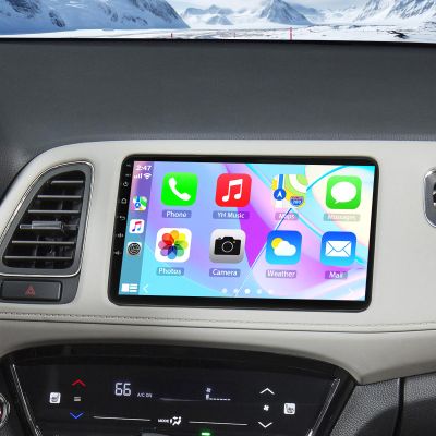 Vorally Android 13 Car Stereo Radio for Honda Vezel XRV/HRV 2014-2019 with Wireless Carplay Android Auto, 2+32G 9inch HD IPS Thouch Screen Bluetooth Radio Support GPS WiFi AHD Backup Camera