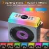 Portable CD Player with Bluetooth & RGB Lights, 4000mAh Rechargeable Personal CD Player with Speakers & Remote, Bass Boost, USB/TF/AUX Support, Portable Bluetooth CD Player for Home/Outdoor Use (White view 3
