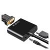 LINGQE HDMI-Compatible to Cable Converter with Power Supply Adapter FHD 1080P for Tablet Desktop PC Projector TV(Black) view 3