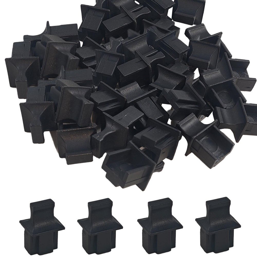 PDETVEO 20PCS RJ45 Port Dust Covers, Plastic Network Protector Caps for Ethernet Switch, Router, Hub and Network Cards (Black)