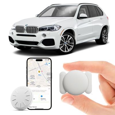 GPS Tracker for Vehicles, 1 PCS MINI Car Tracker Device Hidden, No Monthly Fee GPS Tracker, Real-Time Tracker Device for Vehicles, Work with Find My (iOS Only), Magnetic Waterproof Car Tracker, Black