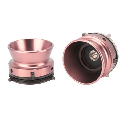 Zunate 1 Pair Nab Hub Adapters for 1/4 10 Inch Reel to Reel Tape Recorder  Aluminum Alloy Loading Device with Lock for Studer B67 and Other Audio Equipment (Roseate)