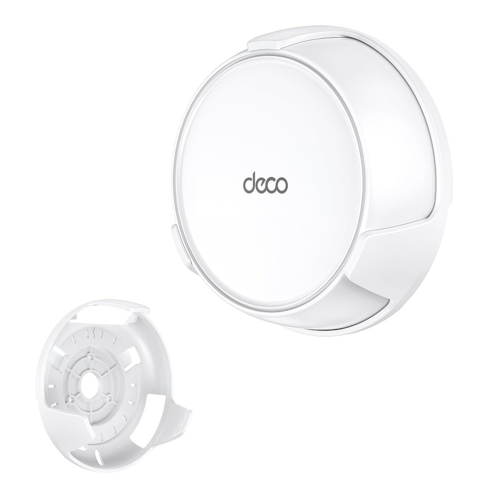 Wall Mount Holder for TP-Link Deco BE23/BE25/BE3600/BE5000 WiFi 7 Mesh Wi-Fi System Space-Saving Bracket with Hidden Cable Management, Secure & Stylish Design for Home and Office(White, 1-Pack)
