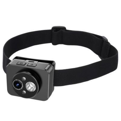 Head Mounted Camera, 1080P Sports Video Camera with LED Light, Sports Recorder Action Cam with 120 Wide Angled, Supports TF Card up to 128 GB, Hands-Free Action Camera for Outdoor Traveling Recording