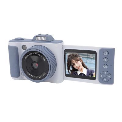2.5K Digital Camera, 66MP Vlogging Cameras, 16x Zoom, 2.4 Inch Flip Screen, Fill Light, Support up to 32GB, Compact Vlog Travel Cam for Photography Video (Without Memory Card)