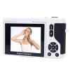 4K 64MP Digital Camera,18X Zoom Autofocus Vlogging Cameras, 2.8in Flip Screen, Fill Light, Beauty Function, Compact Vlog Travel Cam for Photography (White) view 3