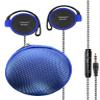 GOGOSINIS Comfortable Kids On-Ear Headphones for School with Soft Sponge Cushions, Adjustable Earhooks, 3.5mm Jack, and Headphone Case - Perfect for Tablets and Computers (Blue) view 1