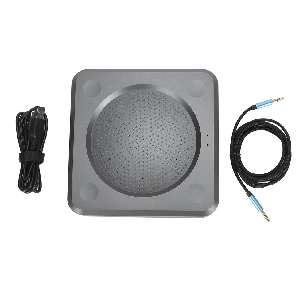 Conference Microphone Omnidirectional USB Desktop Mic with Noise Reduction for Glass panes Zoom Skype