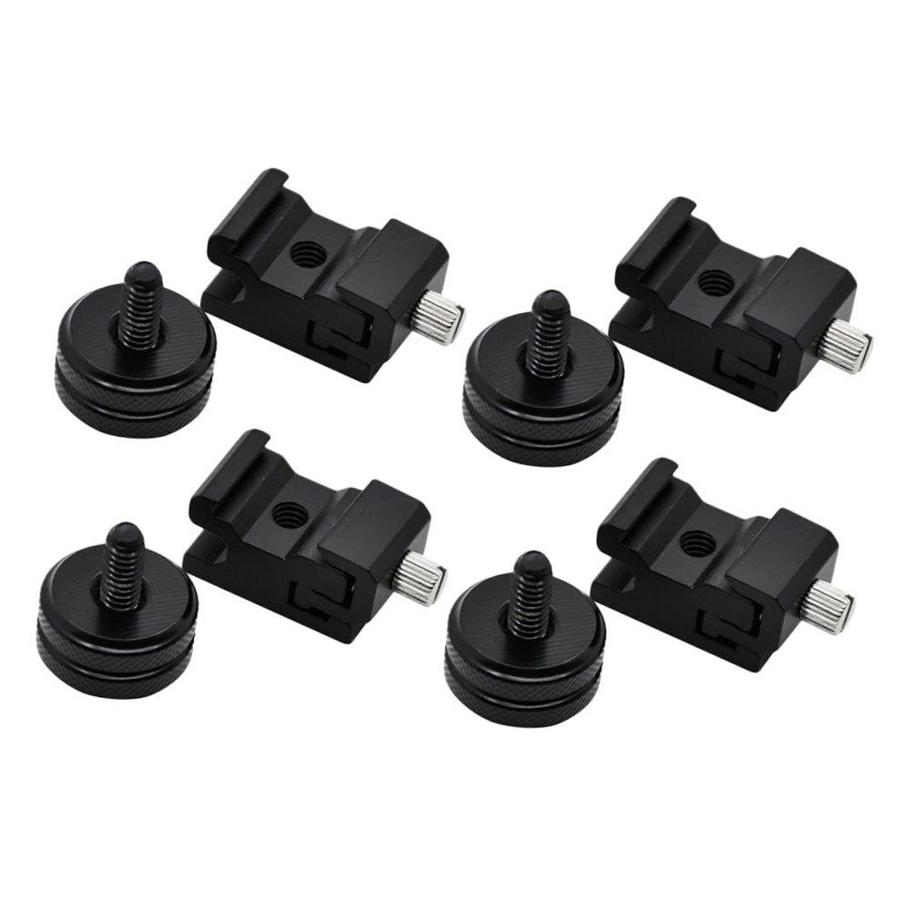Holibanna 8pcs Hot Shoe Mount Adapter Set Cold Shoe Flash Stand Camera Mount Screw Kit