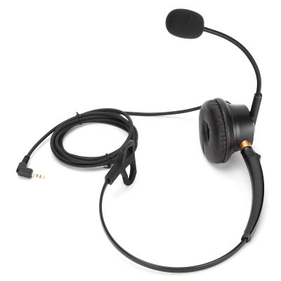 Ylwxzenith H600 2.5 2.5mm Single Ear Telephone Headset for Customer Service with Noise Reduction Microphone Compatible with Landline Phones Black