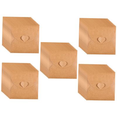 STOBOK 50pcs Retro Envelope Bag Kraft Mailers for Cd Dvd Vintage Paper Sleeves Case Sturdy Kraft Paper Envelopes for Home and Travel