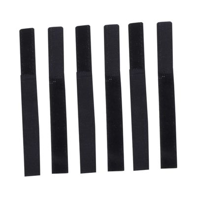 DIYEAH 10 Pcs Reusable Hook and Loop Cable Ties Set Adjustable Fastening Straps for Home Office and Electronic Devices Strong Black Wire Management