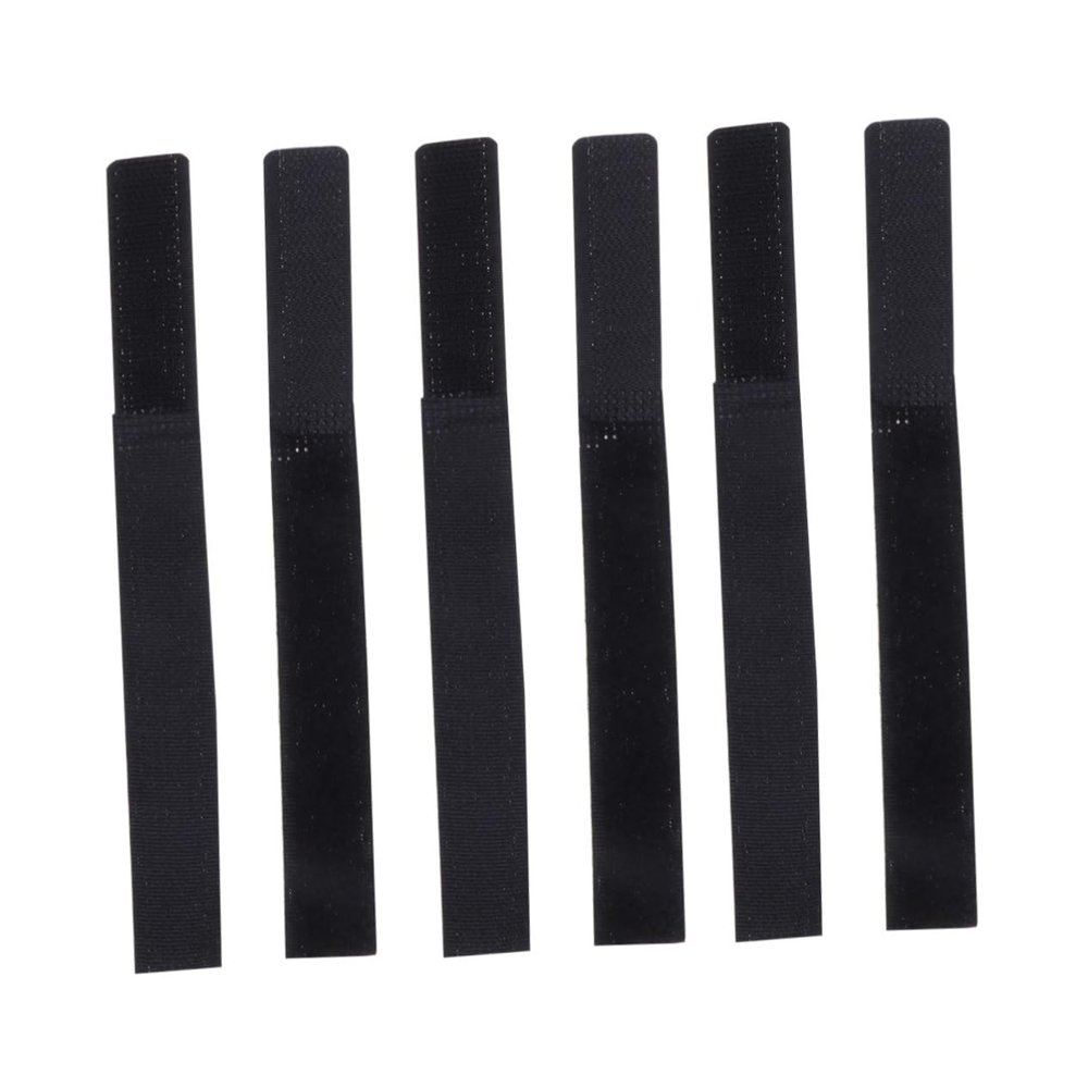 DIYEAH 10 Pcs Reusable Hook and Loop Cable Ties Set Adjustable Fastening Straps for Home Office and Electronic Devices Strong Black Wire Management