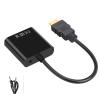 LINGQE HDMI-Compatible to Cable Converter with Power Supply Adapter FHD 1080P for Tablet Desktop PC Projector TV(Black Audio) view 1
