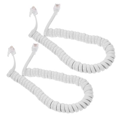 STOBOK 2pcs Flexible Landline Phone Cord Coiled Cables for Telephone Easy Installation