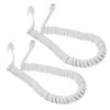 STOBOK 2pcs Flexible Landline Phone Cord Coiled Cables for Telephone Easy Installation view 1