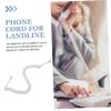 STOBOK 2pcs Flexible Landline Phone Cord Coiled Cables for Telephone Easy Installation view 3