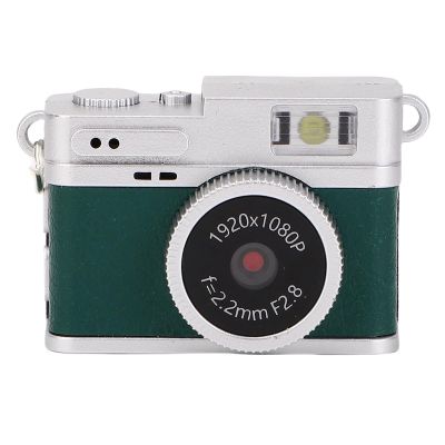 Dpofirs Mini Keychain Camera, 1080P Small Retro Camera, Portable Photo Video Camcorder, for Travel Study Teens Beginners (Green)