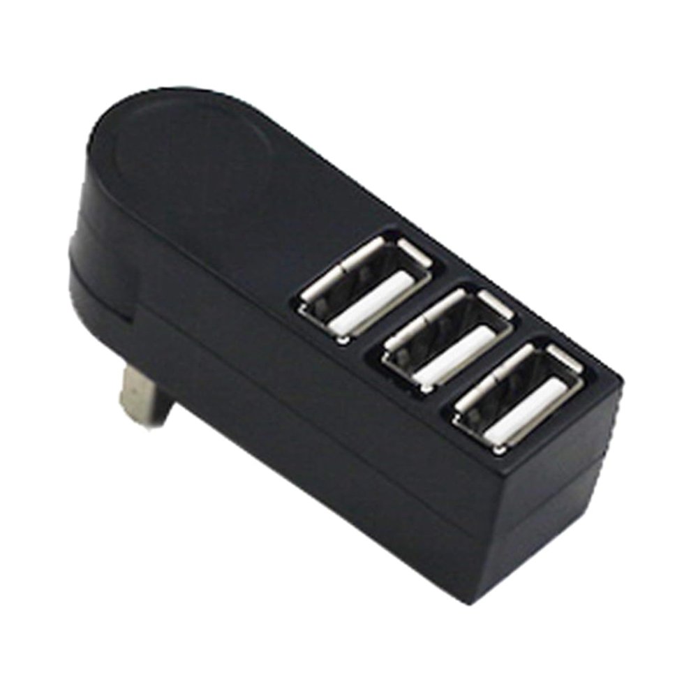 FONDOTIN Compact Port USB Hub Portable Data Splitter for Easy Device Connectivity Lightweight USB Extender Compatible with Windows and Devices Black