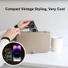 Vintage Mini Digital Camera, Portable Twin Lens Retro Digital Camera, TLR Style 1080P FHD Video 12MP Autofocus Video Vlogging Cam for Beginners Teens Adults (128GB) view 2