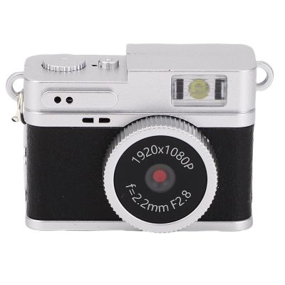 Mini Keychain Camera, 1080P Small Retro Camera, Portable Photo Video Camcorder, for Travel Study Teens Beginners (Black)